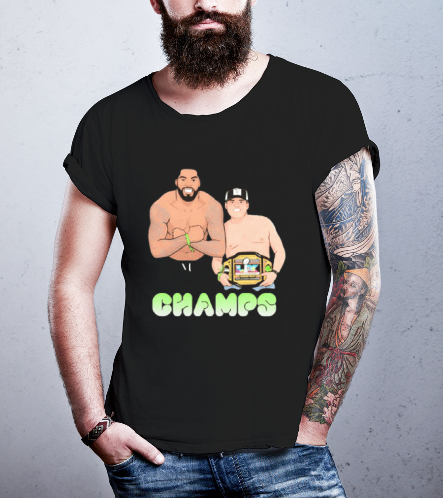 JS And Leo Celebrate Seattle Champs With Belt Champs T-Shirt