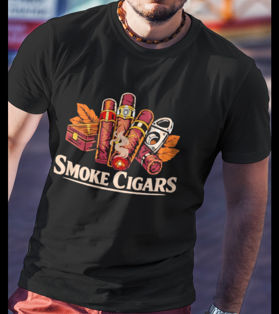 Smoke Cigars With Humidor And Cutter T-Shirt