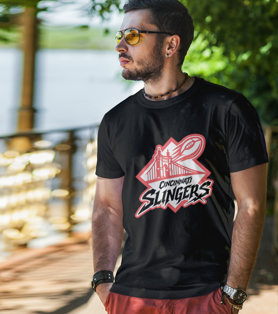 Cincinnati Slingers Football Bridge T-Shirt