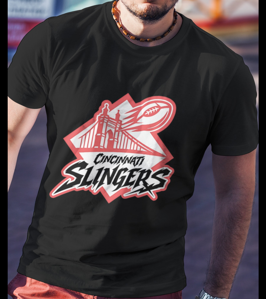 Cincinnati Slingers Football Bridge T-Shirt