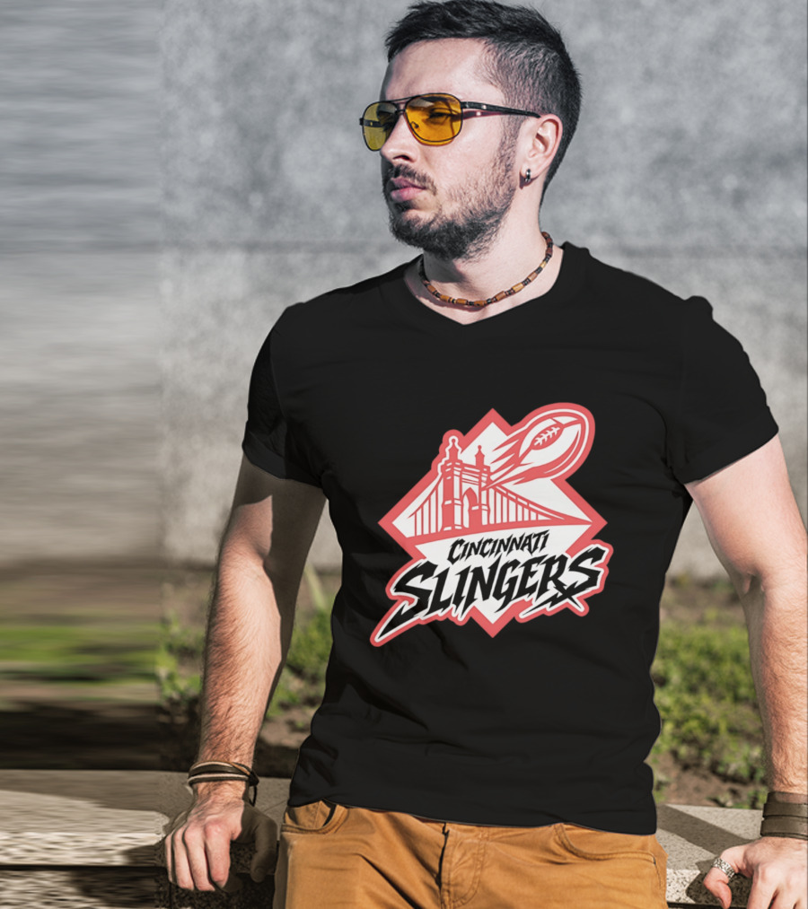Cincinnati Slingers Football Bridge T-Shirt