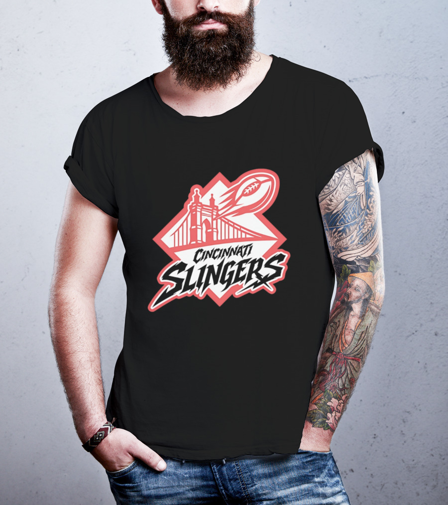 Cincinnati Slingers Football Bridge T-Shirt