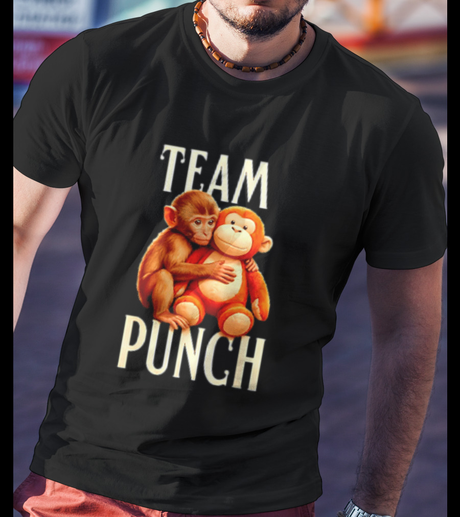 Baby Monkey Team Punch Cartoon T-Shirt