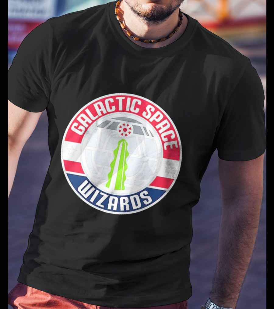 Galactic Space Wizards Iconic Sci Fi Emblem Magic Force Motif T-Shirt