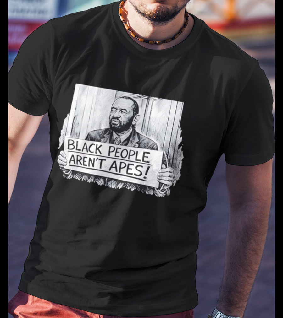 Black People Aren't Apes Black Men And Holding Sign Sketch T-Shirt
