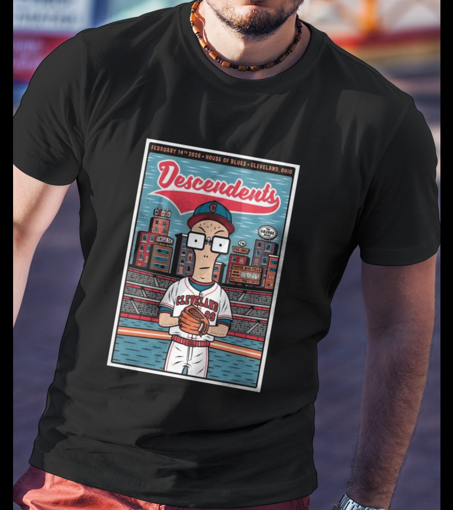 Descendents February 14th 2026 House Of Blues Cleveland Ohio Baseball T-Shirt