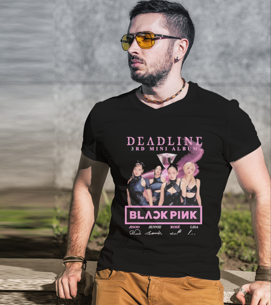 BlackPink Deadline 3rd Mini Album Jisoo Jennie Rosé Lisa T-Shirt