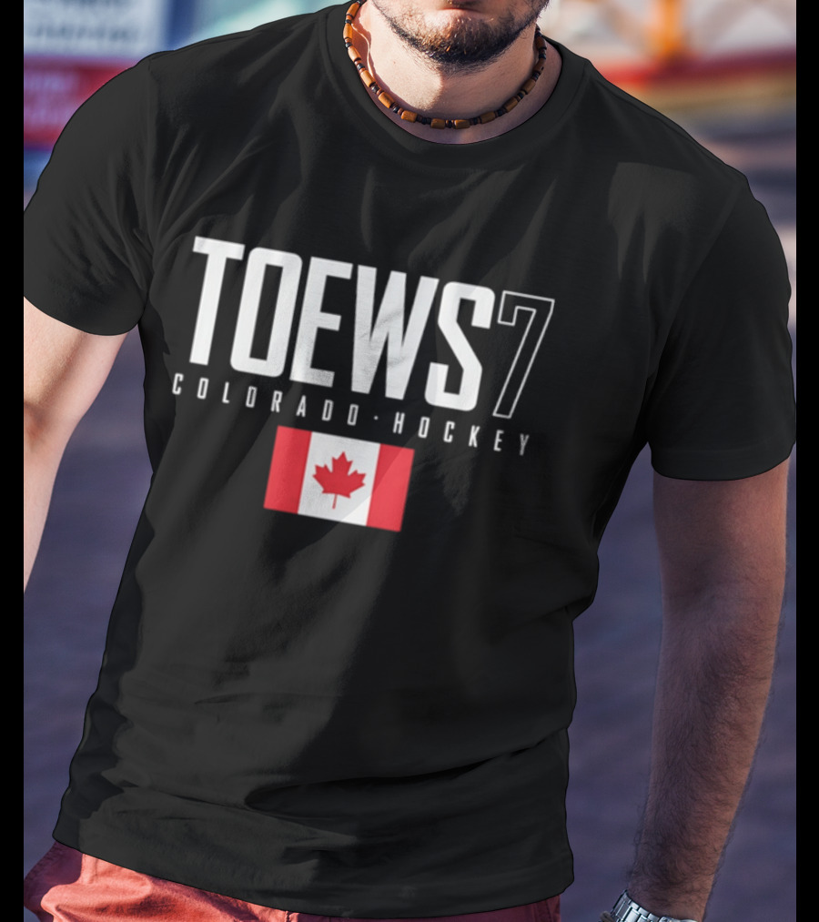Toews 7 Colorado Hockey Canada Flag T-Shirt