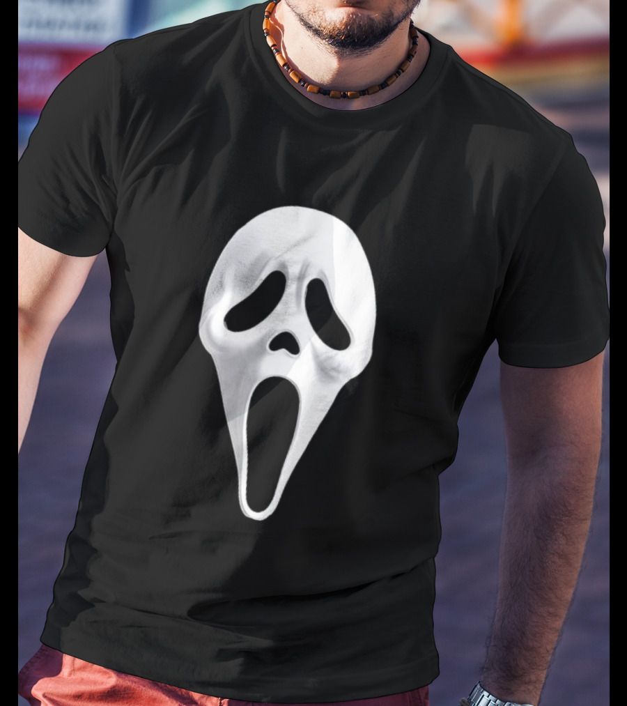 Ghost Face Scream Mask Iconic Horror Villain T-Shirt
