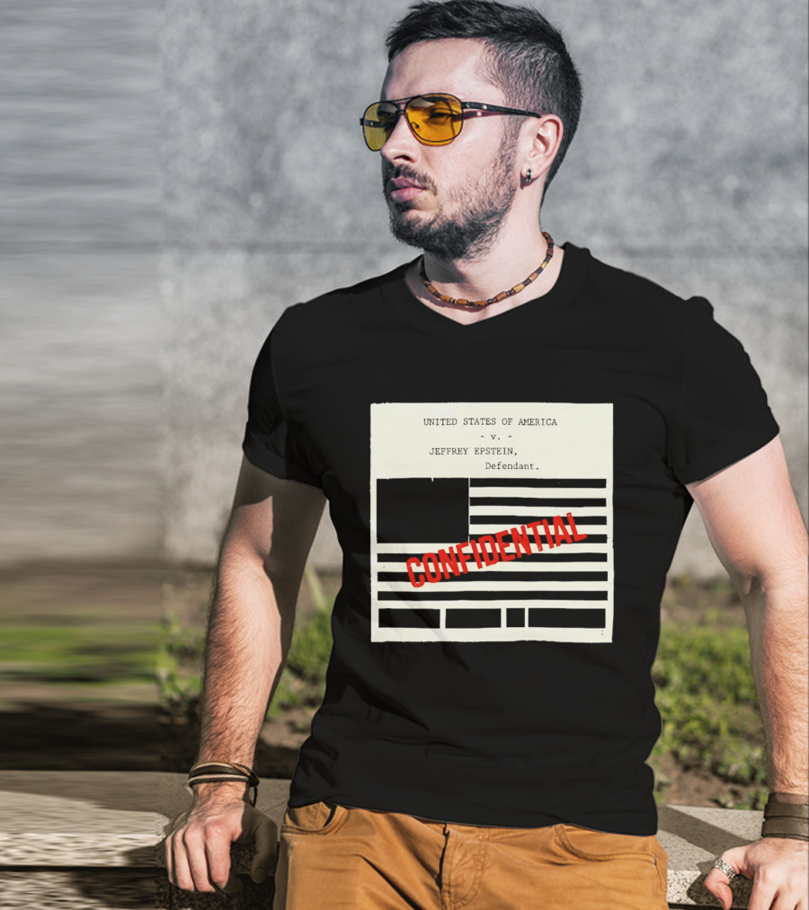 United States Of America Vs Epstein Defendant Flag Confidential T-Shirt