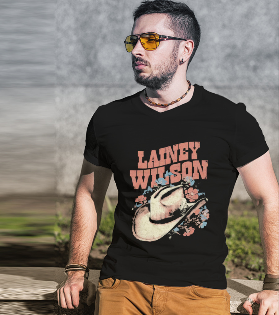 Lainey Wilson Country Music Western Hat Floral T-Shirt