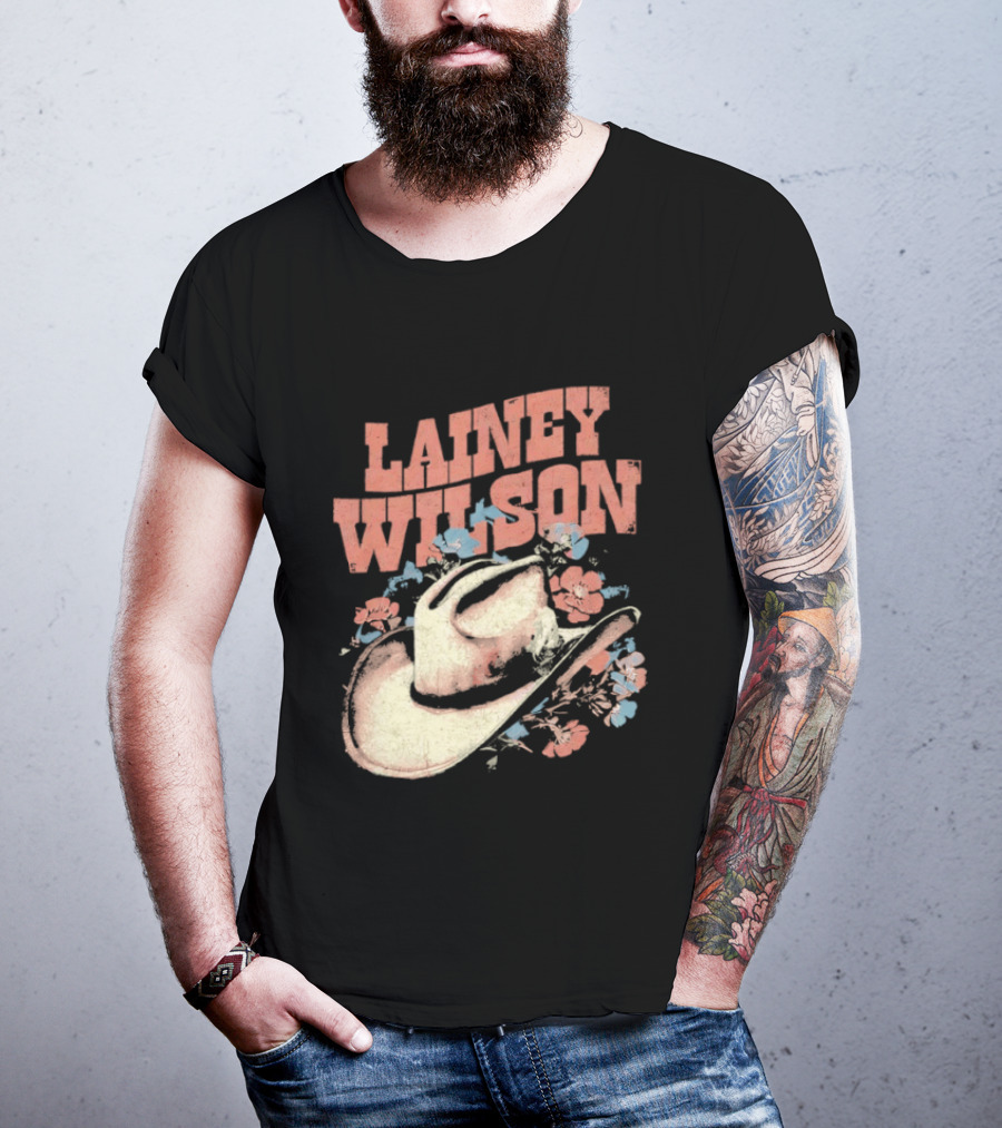 Lainey Wilson Country Music Western Hat Floral T-Shirt