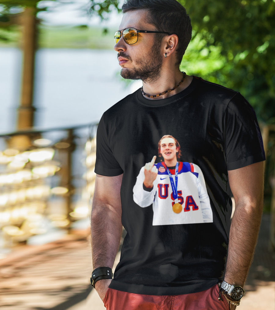 USA Gold Medal Middle Finger Olympic 2026 T-Shirt