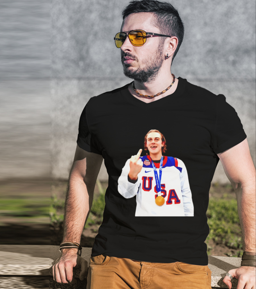 USA Gold Medal Middle Finger Olympic 2026 T-Shirt