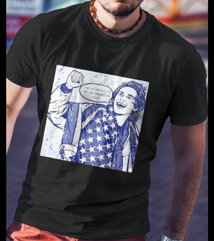 Jack Hughes USA I'm So Proud To Be An American Today T-Shirt