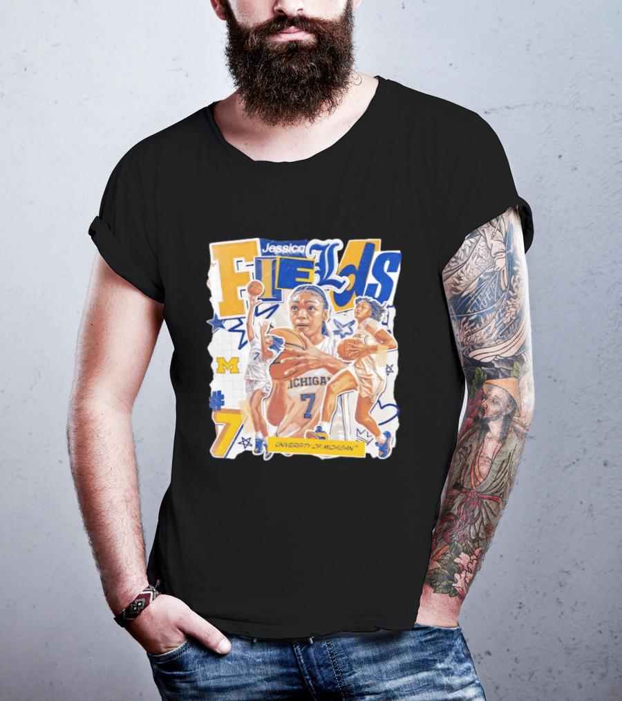 Jessica Fields University Of Michigan Basketball Number 7 T-Shirt