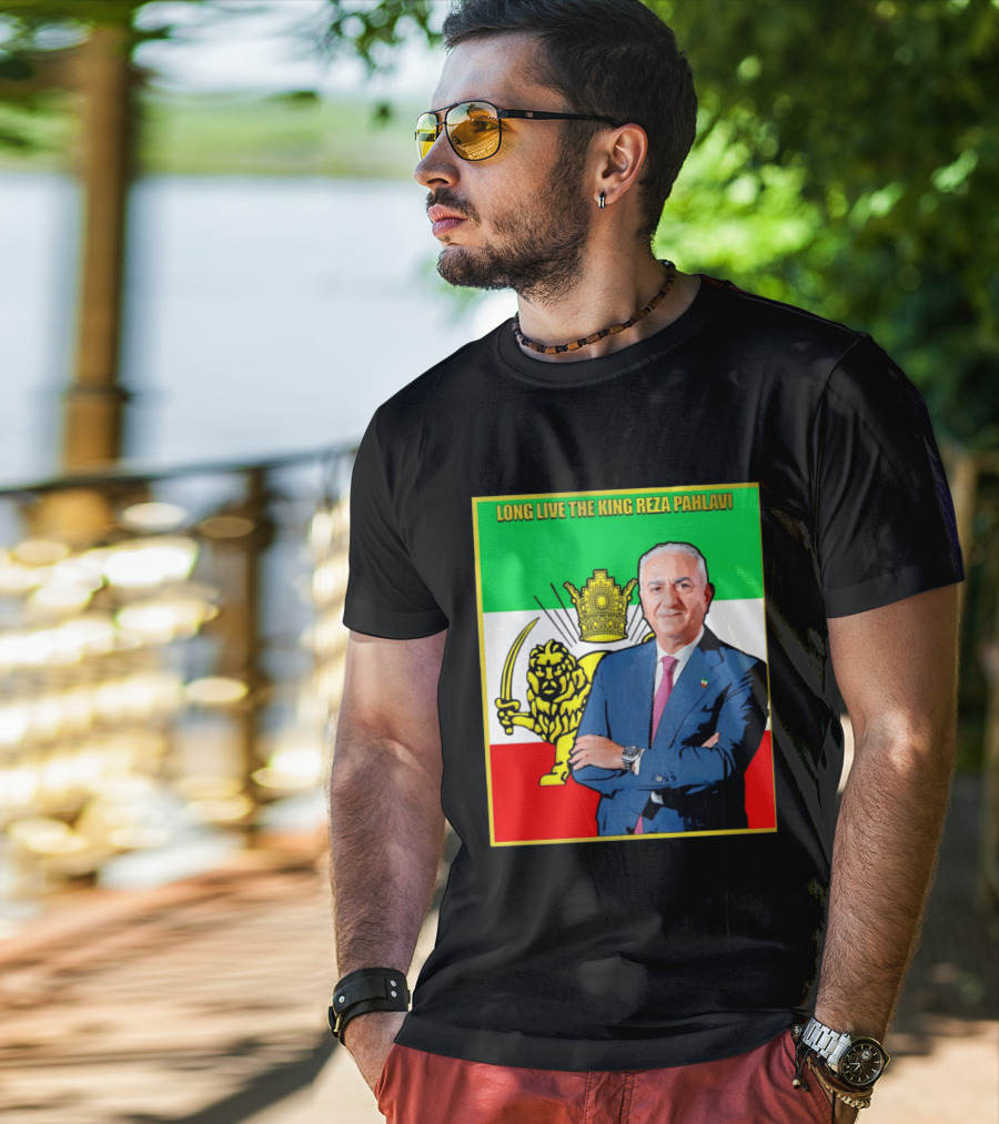 Long Live The King Reza Pahlavi Iranian Flag Lion T-Shirt