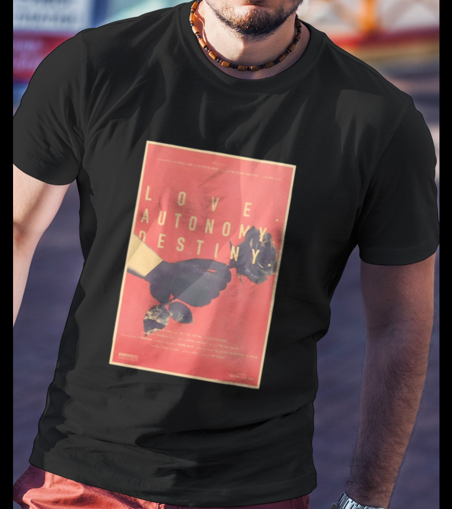 Love Autonomy Destiny Electric Dream Battery February 14th 2024 Hand Holding Flower T-Shirt
