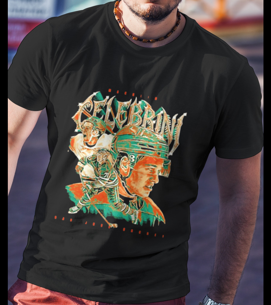 Macklin Celebrini Hockey San Jose Collage T-Shirt
