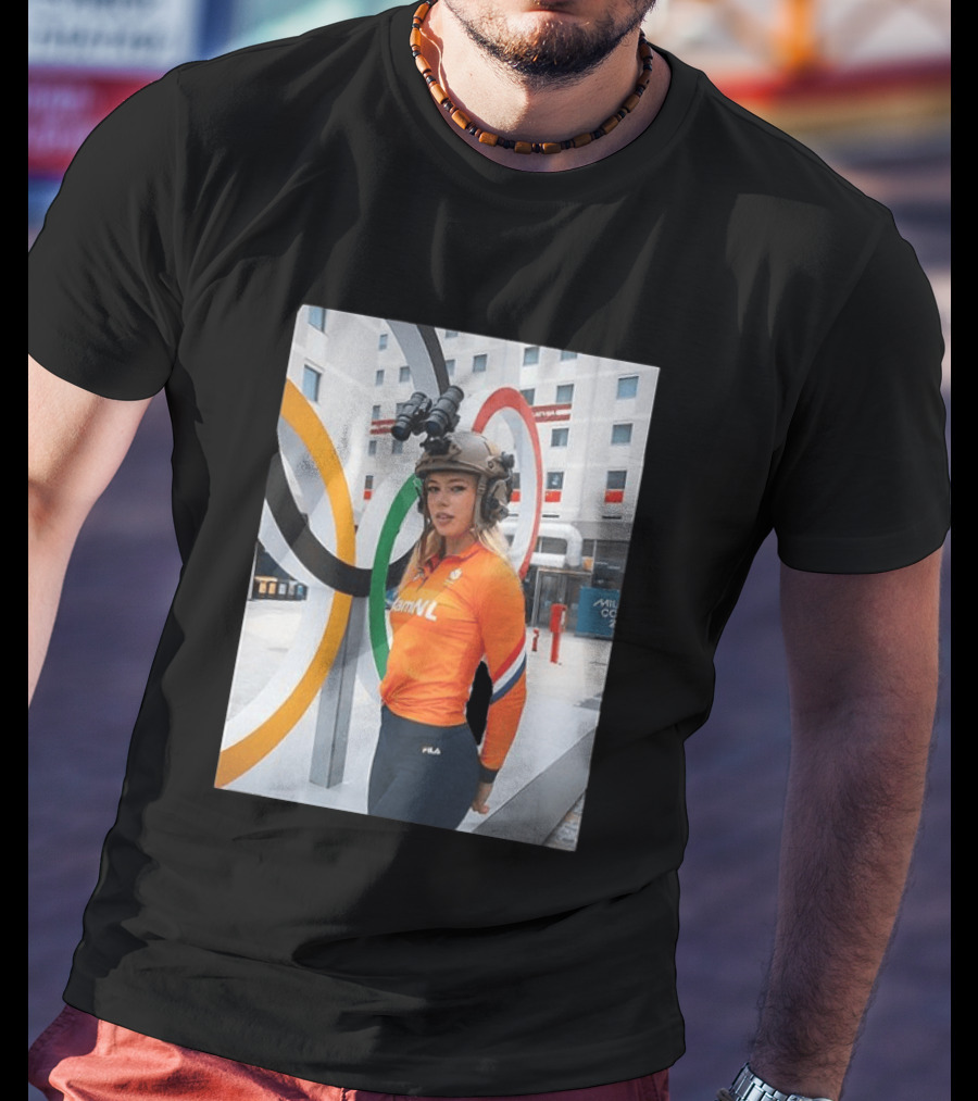 Jutta Leerdam Night Vision Helmet Netherlands Olympic Athlete Fila T-Shirt