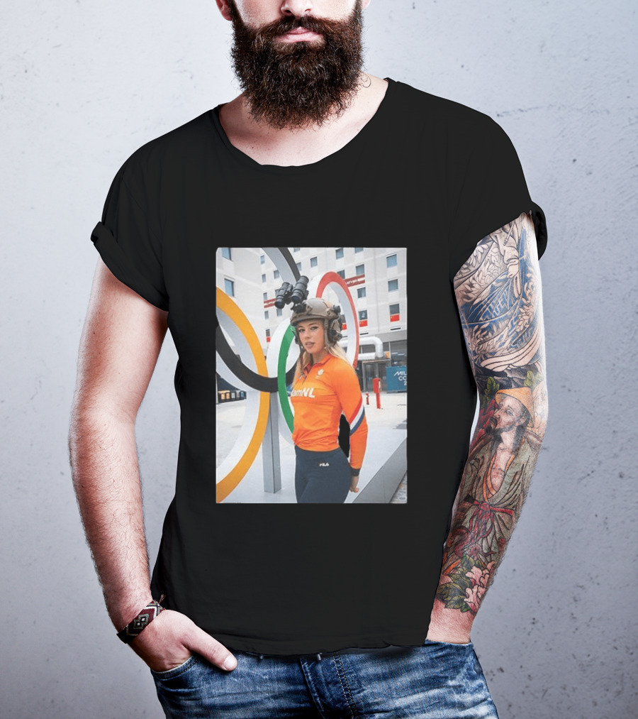 Jutta Leerdam Night Vision Helmet Netherlands Olympic Athlete Fila T-Shirt