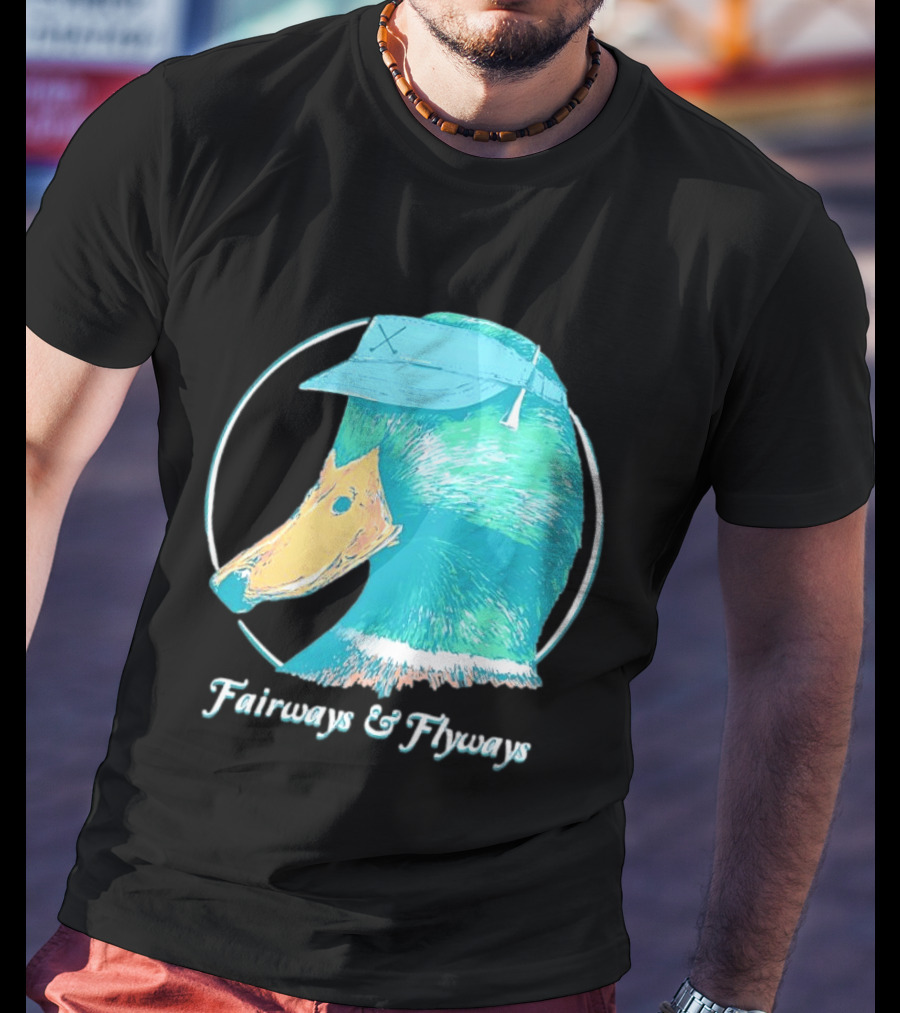 Fairways And Flyways Mallard Duck Head With Cap T-Shirt