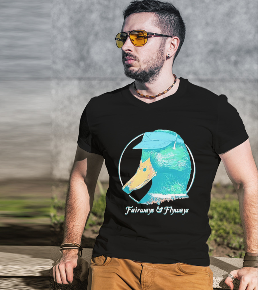 Fairways And Flyways Mallard Duck Head With Cap T-Shirt