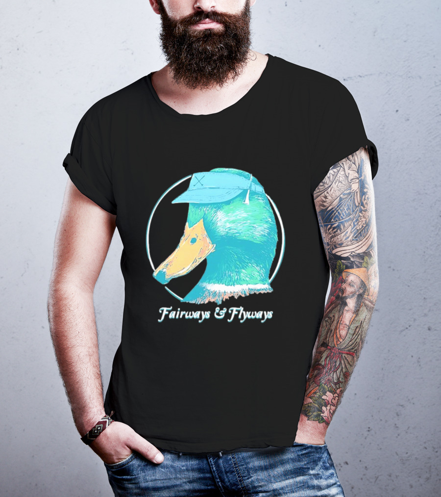 Fairways And Flyways Mallard Duck Head With Cap T-Shirt