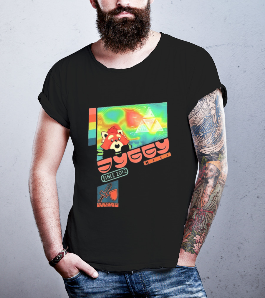 Jyggy Adventuring Since 2012 Red Panda Adventure Seeker Triangles T-Shirt
