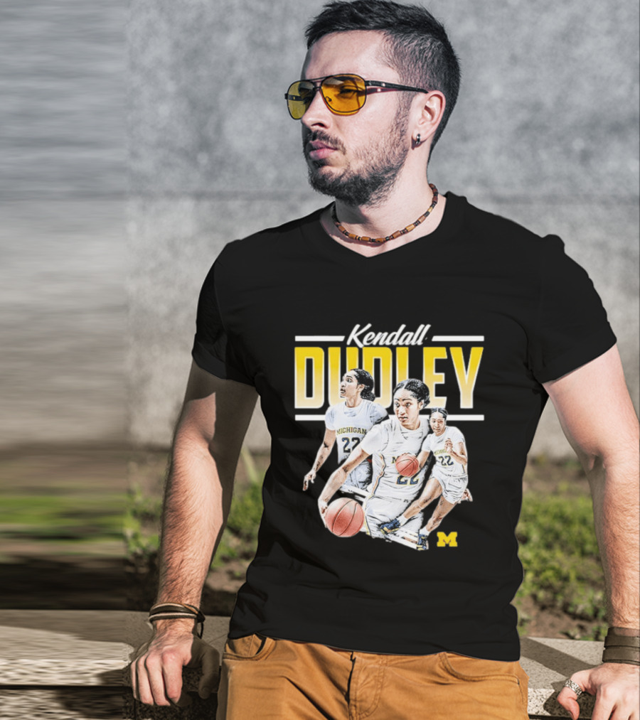 Kendall Dudley Michigan Wolverines Women's Basketball NCAA Player 22 T-Shirt
