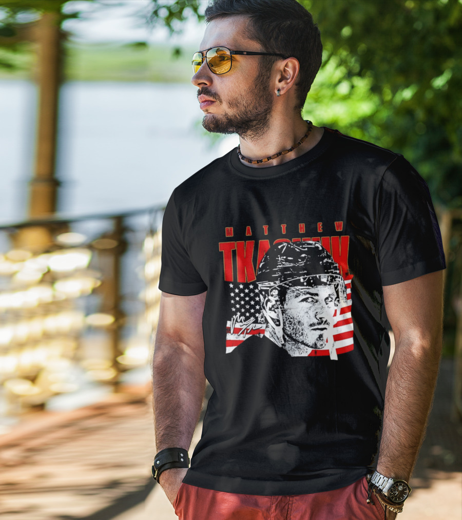Matthew Tkachuk Usa Hockey Florida Stars And Stripes T-Shirt