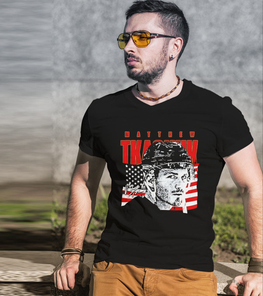 Matthew Tkachuk Usa Hockey Florida Stars And Stripes T-Shirt