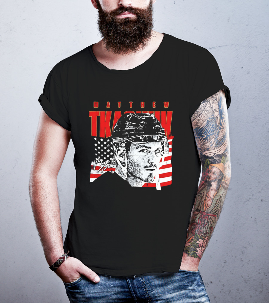 Matthew Tkachuk Usa Hockey Florida Stars And Stripes T-Shirt