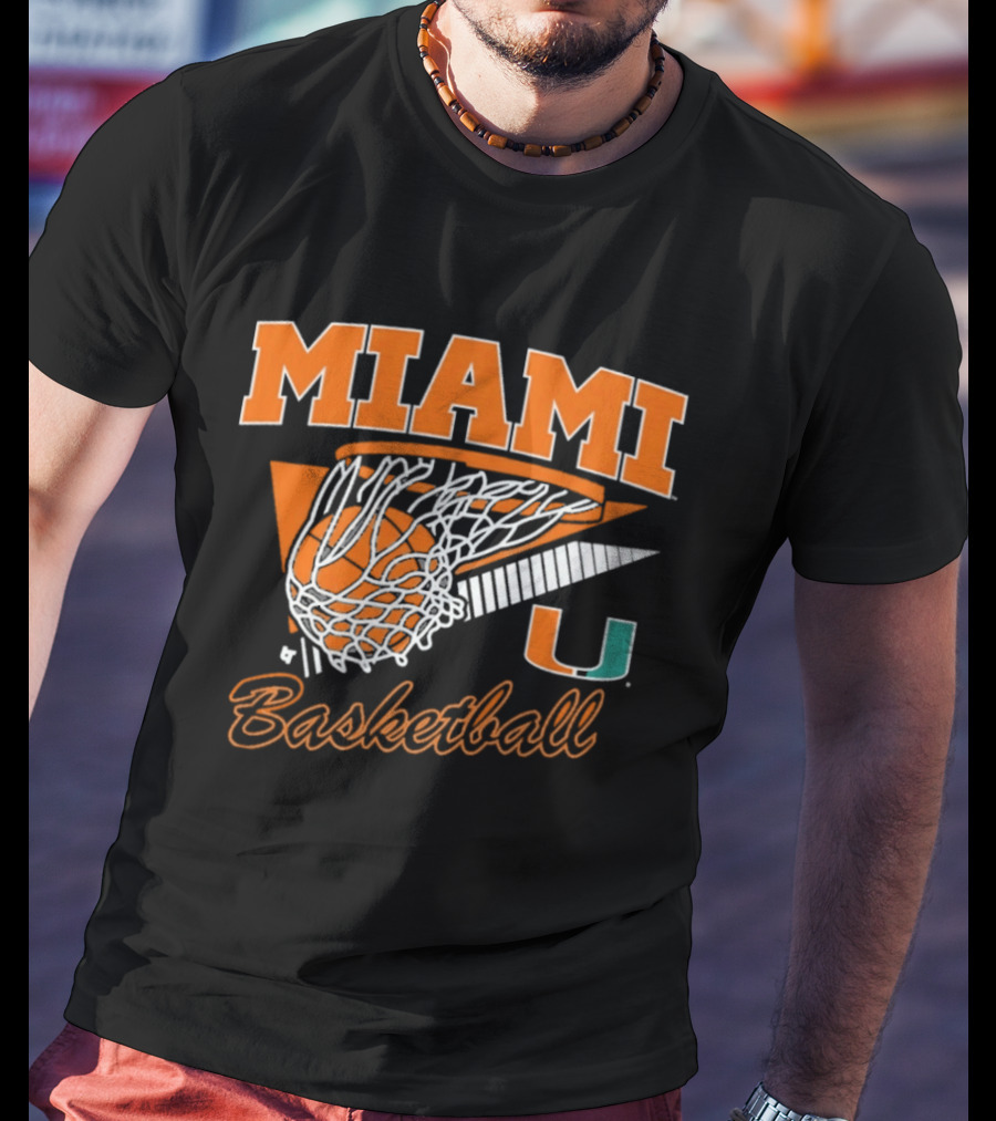 Miami Basketball U Basketball Swish T-Shirt