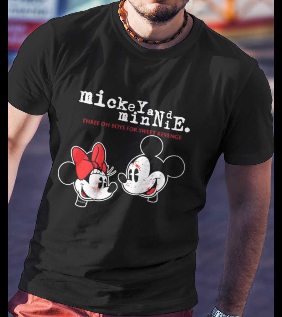 Mickey And Minnie Mouse Three Oh Boys For Sweet Revenge T-Shirt
