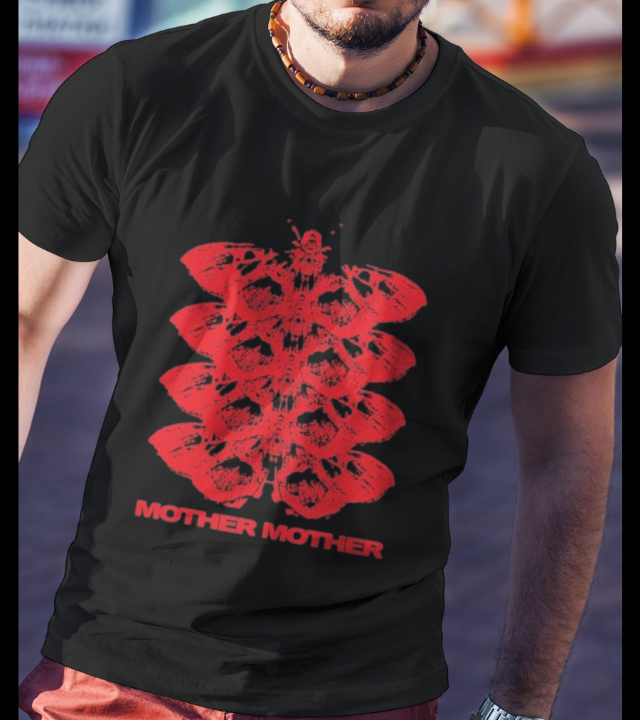 Mother Mother Red Moth Symmetrical T-Shirt