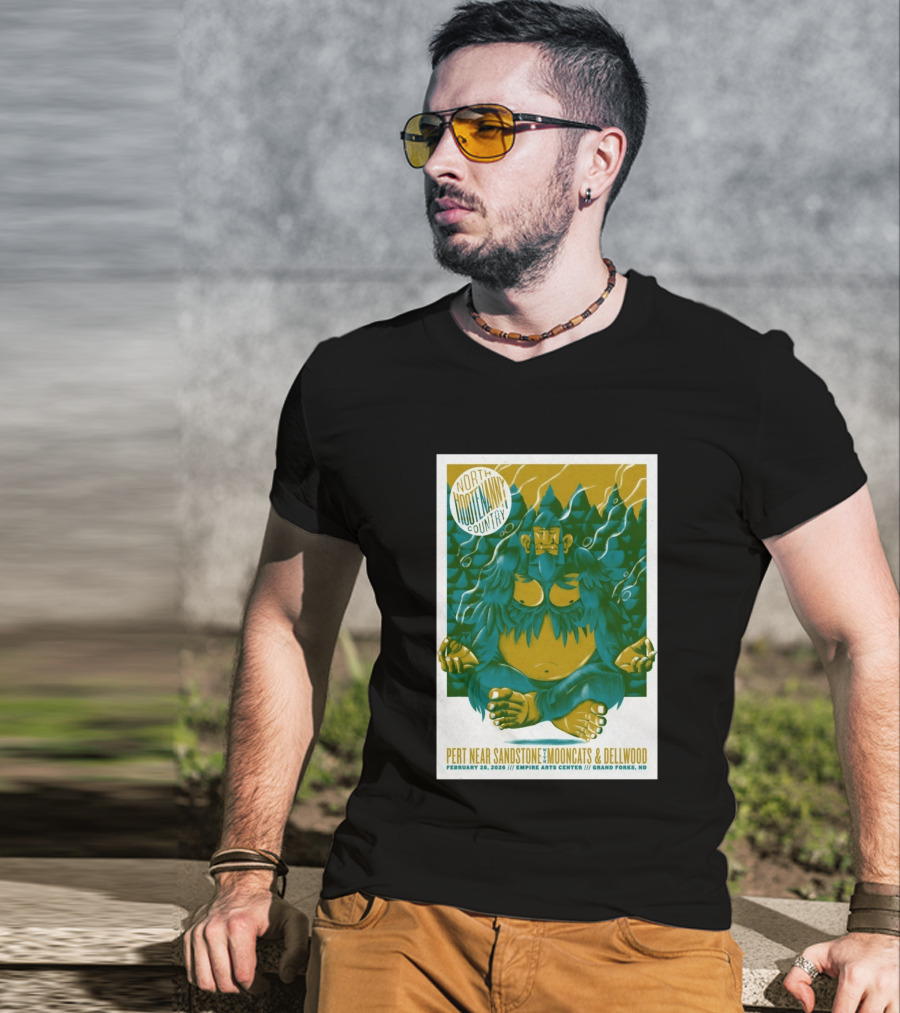 North Hootenanny Country Pert Near Sandstone MoonCats Dellwood Empire Arts Center Grand Forks ND February 28 2026 T-Shirt