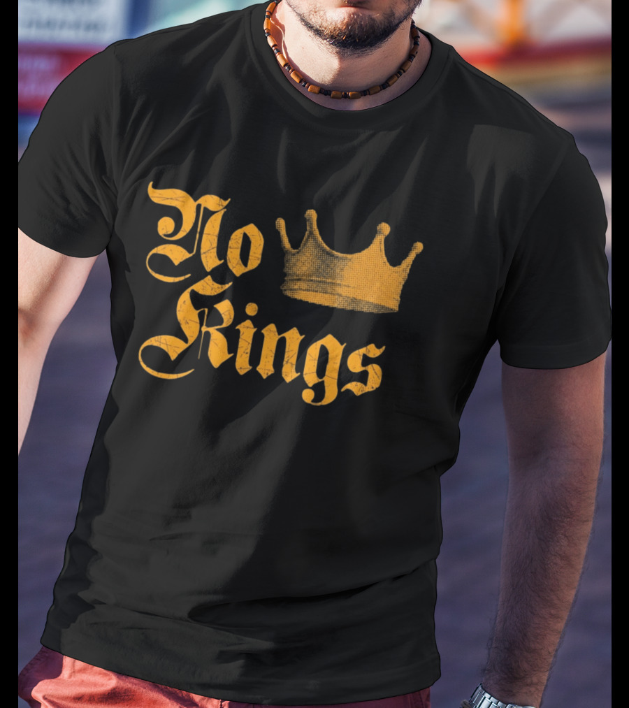 No Kings Since 1776 Gold Crown T-Shirt