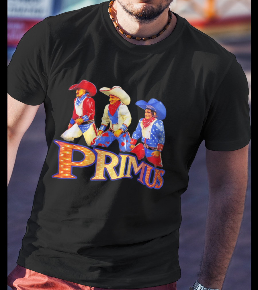 Primus Cowboys Band Merch Colorful Western T-Shirt