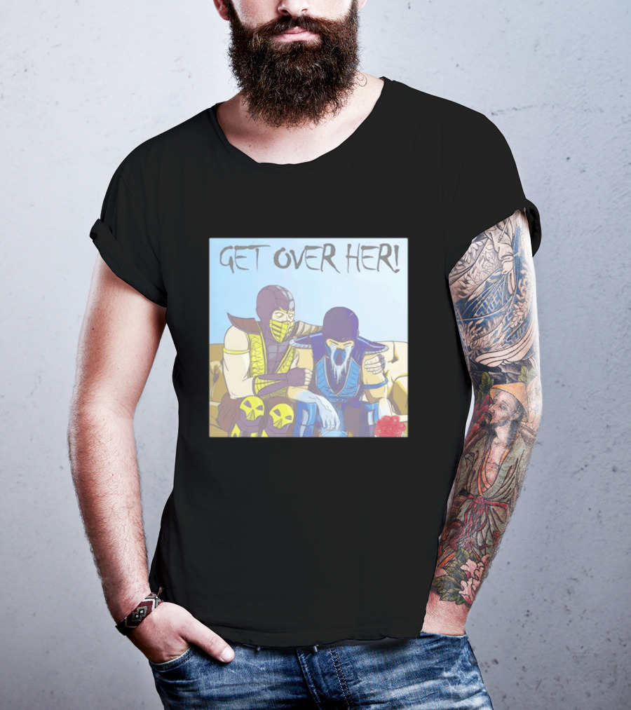 Get Over Her Scorpion Sub Zero Mortal Kombat Meme T-Shirt