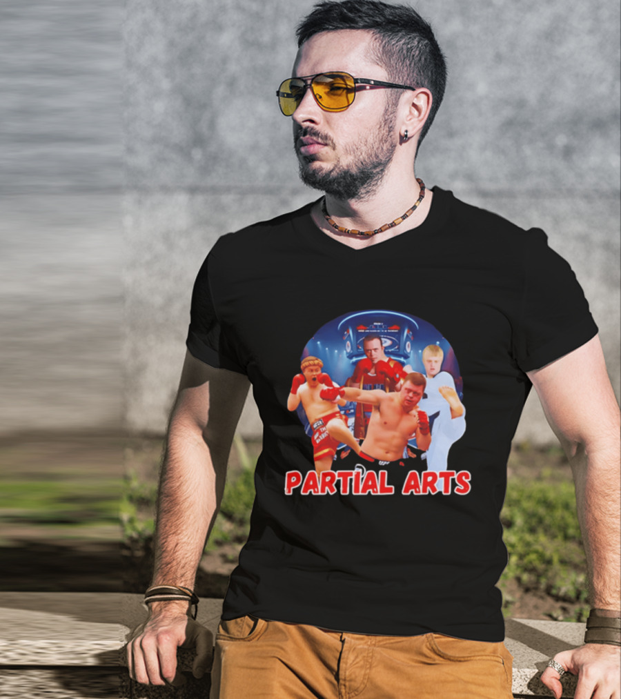 Partial Arts Fighters In Arena Battle T-Shirt