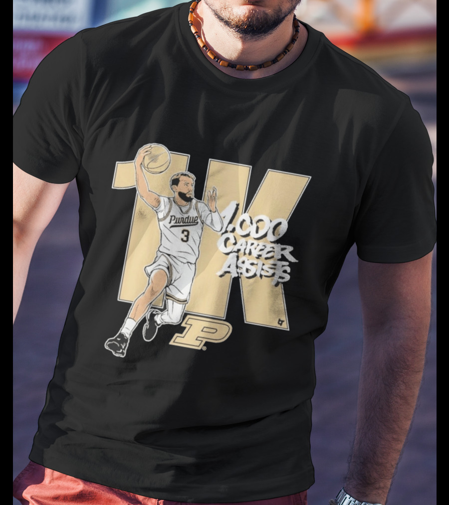 Purdue Basketball 1K Career Assists Braden Smith T-Shirt