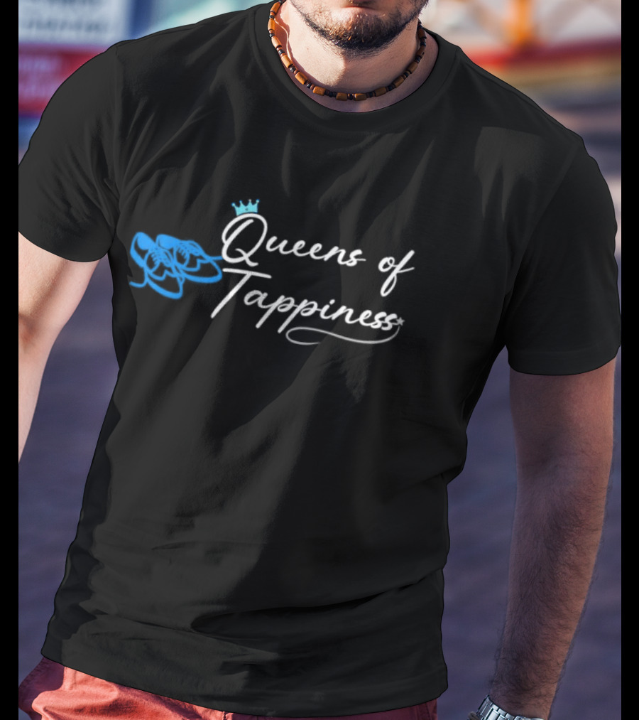 Queens Of Tappiness 2026 Blue Crown Script T-Shirt