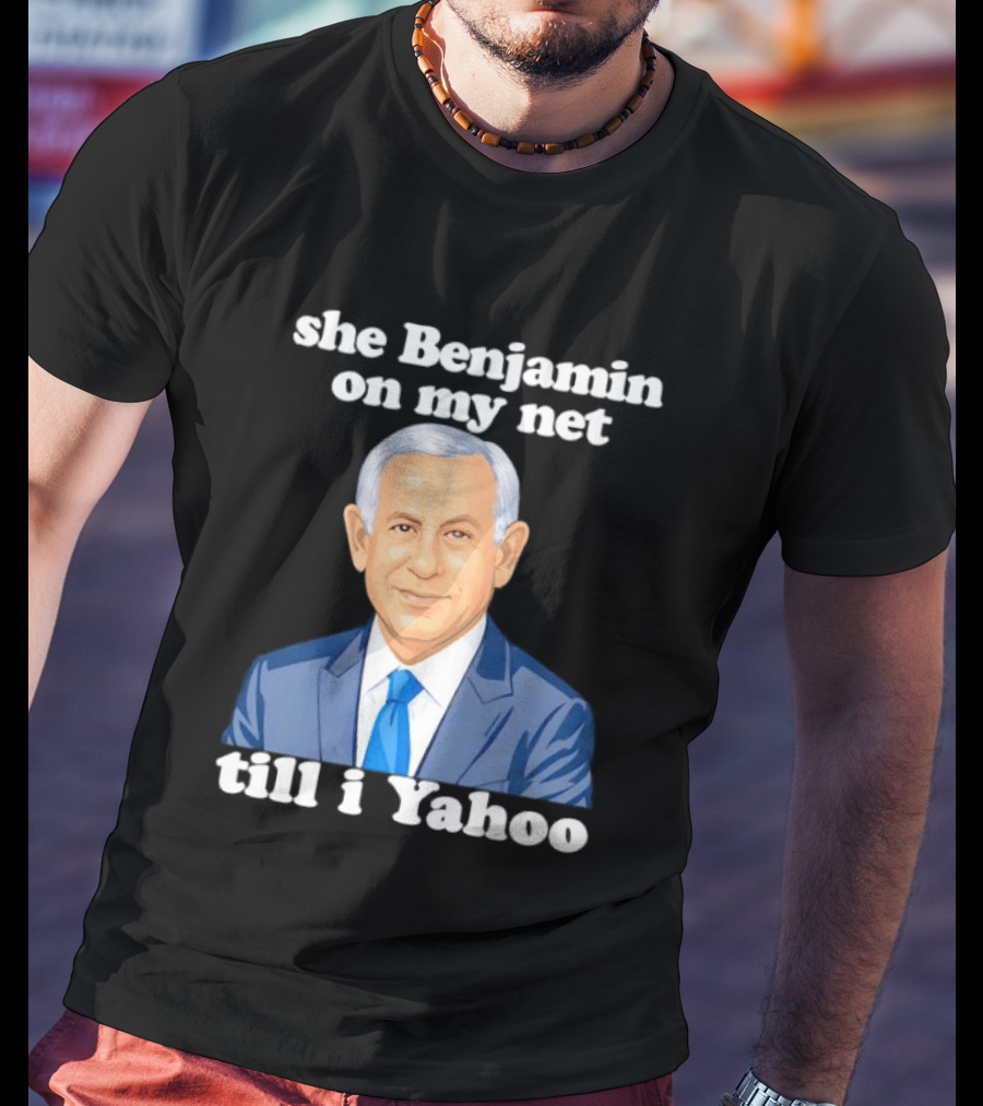 She Benjamin On My Net Till I Yahoo Cartoon Benjamin Portrait Blue Suit T-Shirt