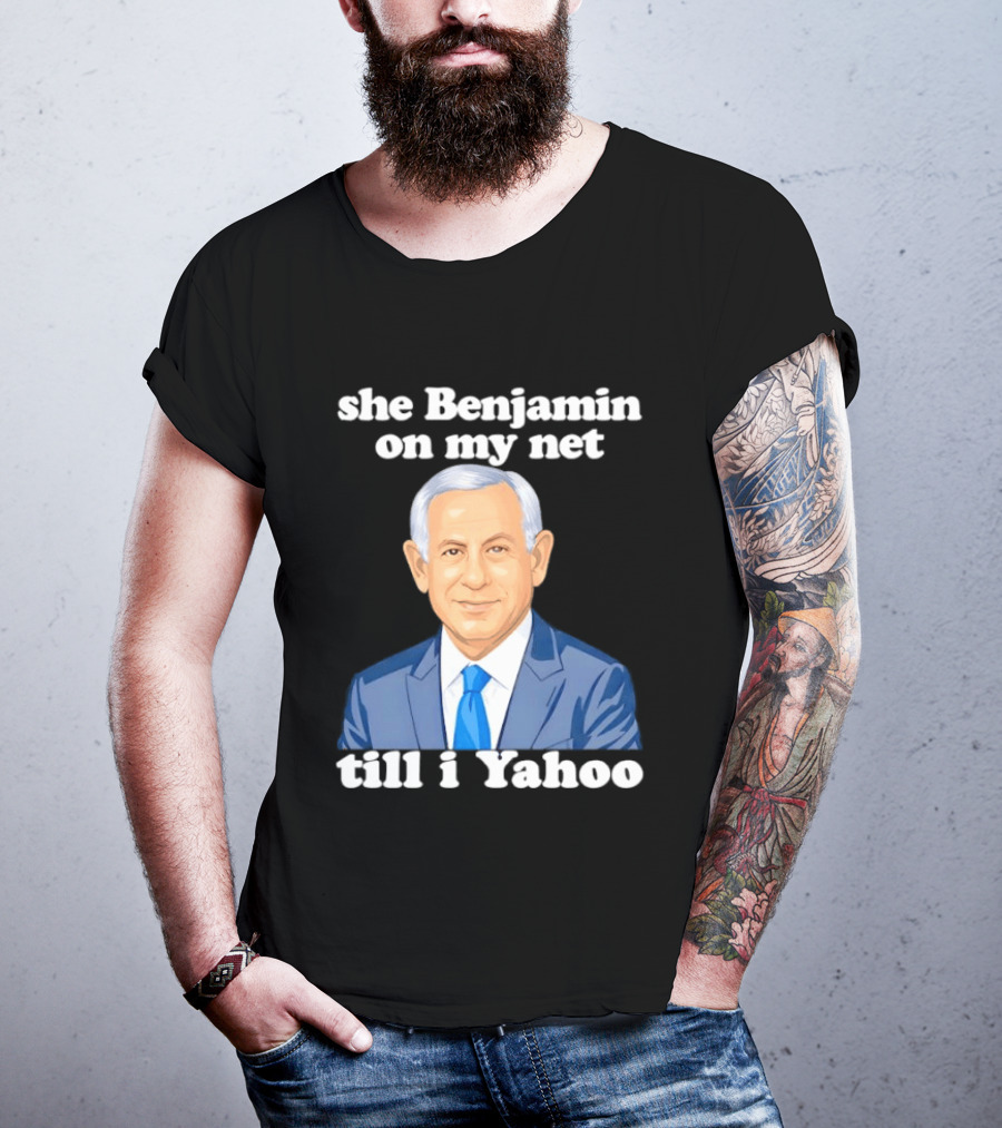 She Benjamin On My Net Till I Yahoo Cartoon Benjamin Portrait Blue Suit T-Shirt