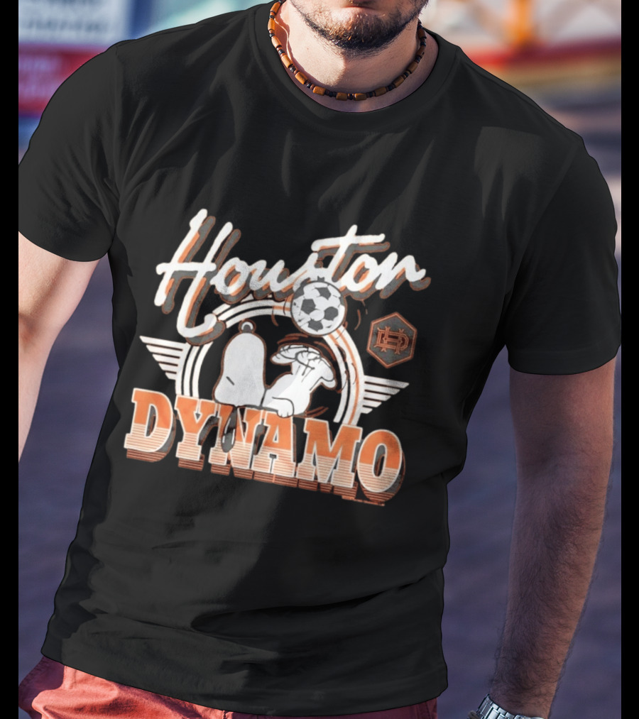 Houston Dynamo Snoopy Soccer Collaboration T-Shirt