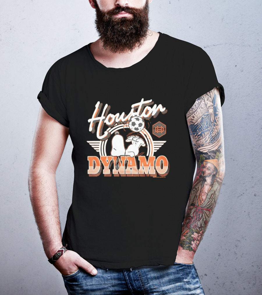 Houston Dynamo Snoopy Soccer Collaboration T-Shirt