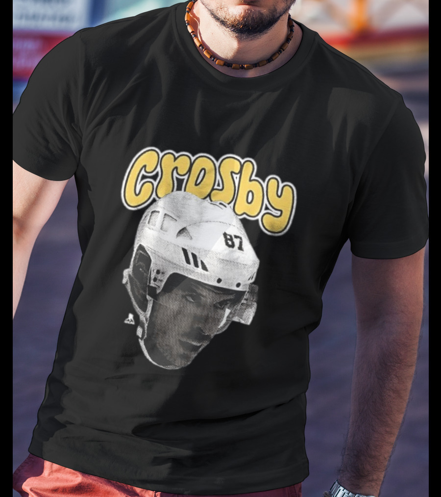 Sidney Crosby Pittsburgh Penguins Hockey 87 Big Face T-Shirt