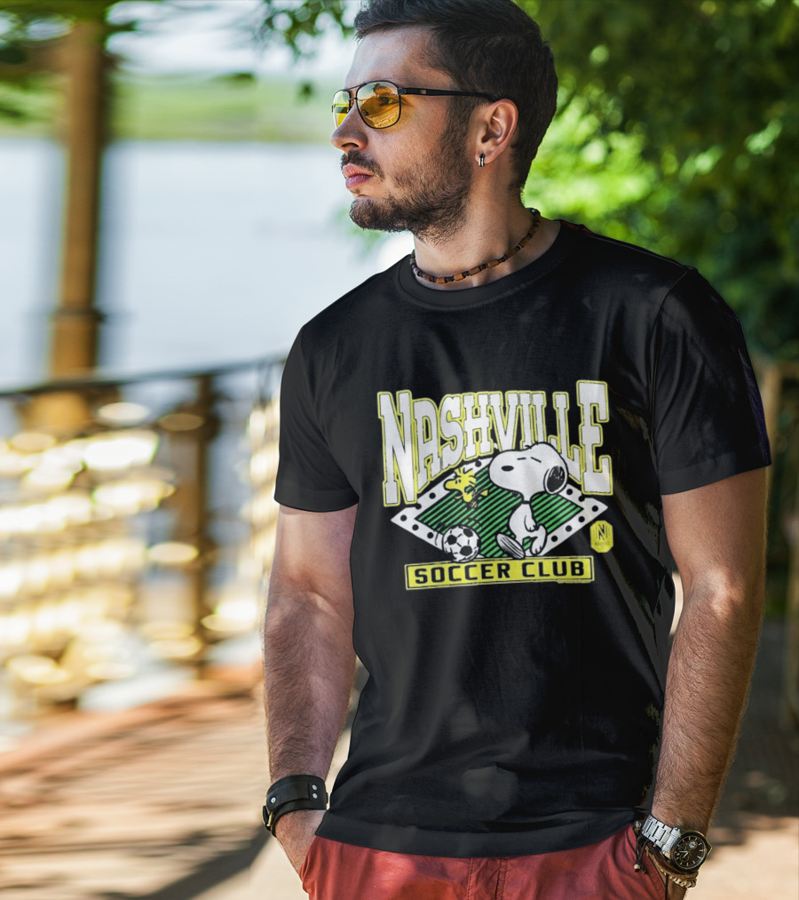 Nashville Soccer Club Snoopy Woodstock Peanuts Collaboration T-Shirt