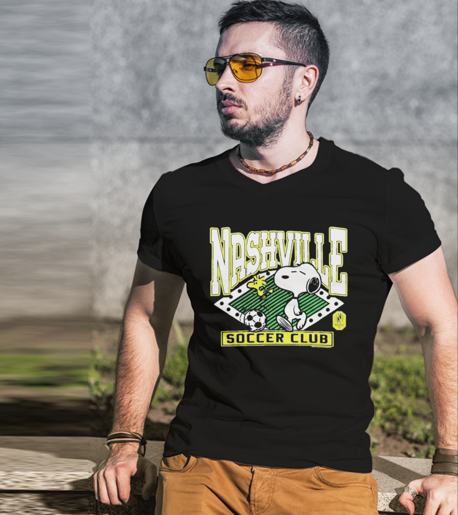 Nashville Soccer Club Snoopy Woodstock Peanuts Collaboration T-Shirt